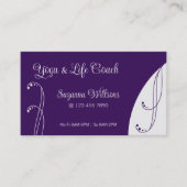 紫と明るい灰色の装飾用の斜角華美 名刺 (正面)