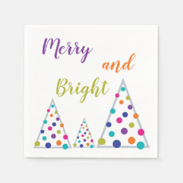 紫と明メリーるいクリスマスツリー スタンダードカクテルナプキン