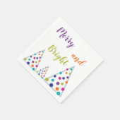 紫と明メリーるいクリスマスツリー スタンダードカクテルナプキン (角)