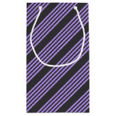 紫と木炭の五ストライプ柄 スモールペーパーバッグ (裏面)