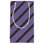 紫と木炭の五ストライプ柄 スモールペーパーバッグ (正面)