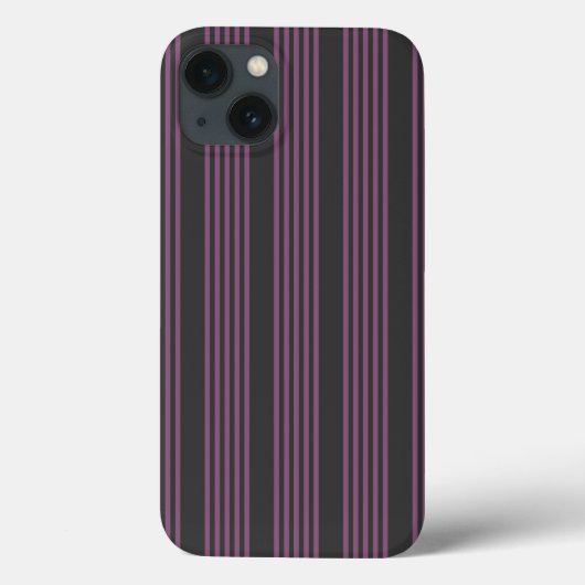 紫と木炭の五ストライプ色 Case-Mate iPhoneケース (裏面)