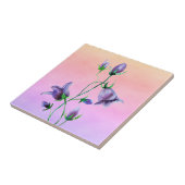 紫と桃の上の水色の紫のブルーベル タイル (側面)