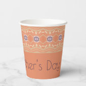 紫と桃パターン（の模様が）ある 紙コップ (裏面)