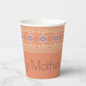 紫と桃パターン（の模様が）ある 紙コップ (左)