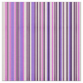 紫と梅のストライプ織物 ファブリック (クローズアップ)