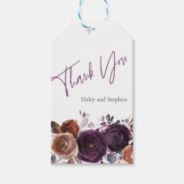 紫と梅パーソナライズされたの恵み ギフトタグ