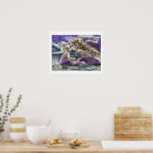 紫と母と子のキッシーの人魚 ポスター (キッチン)