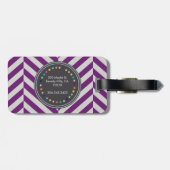 紫と水玉模様モノグラム荷物タグ ラゲッジタグ (裏面横)