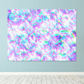 紫と波状キラキラ キャンバスプリント (インサイチュ (ウッドフロア))