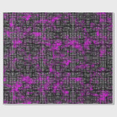 紫と灰色の抽象芸術 ラッピングペーパー (フラット)