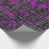 紫と灰色の抽象芸術 ラッピングペーパー (角)