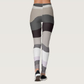 紫と灰色の波状のストライプ レギンス (裏面)