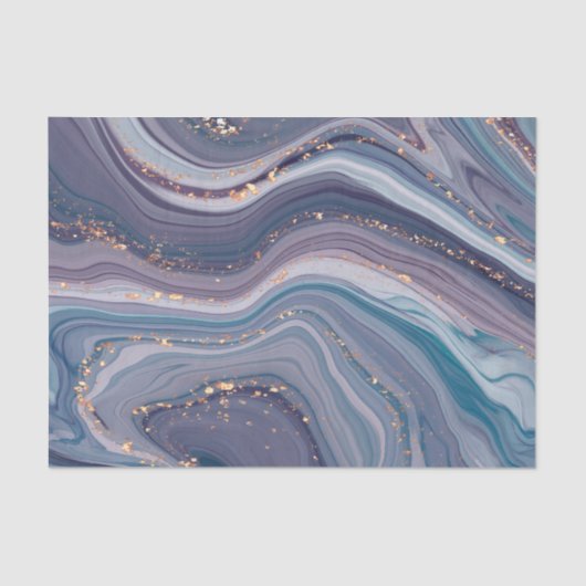 紫と灰色の液体大理石 薄葉紙 (正面)