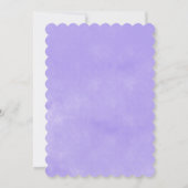 紫と焦げオレンジ結婚のサンキューカード 招待状 (裏面)