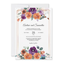 紫と焦げ結婚オレンジ色