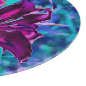 紫と熱いピンクの抽象芸術オリエンタルユリの花 カッティングボード (角)