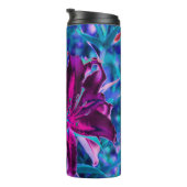 紫と熱いピンクの抽象芸術オリエンタルユリの花 タンブラー (回転右)