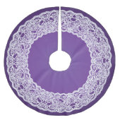 紫と王室の白のレースヴィンテージのツリースカート ブラッシュドポリエステルツリースカート (正面)