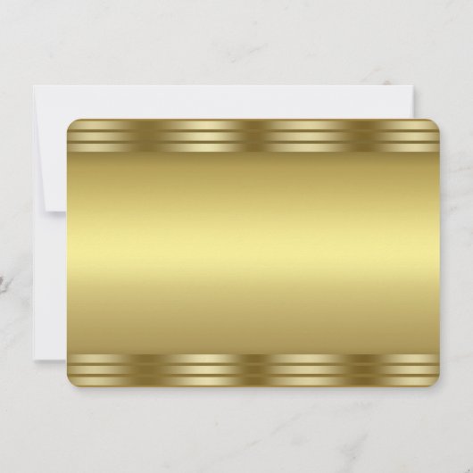 紫と王室の金ゴールドの結婚式の日付を保存 セーブザデート (裏面)