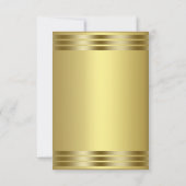 紫と王室の金ゴールドの結婚式RSVP 出欠カード (裏面)