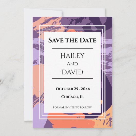 紫と珊瑚の日付を保存 (正面)