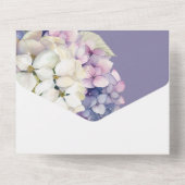 紫と白あじさい花オンラベンダー オールインワン招待状 (裏面)