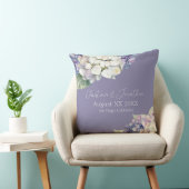 紫と白あじさい花オンラベンダー クッション (椅子)