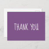 紫と白ありがとう ポストカード (正面/裏面)