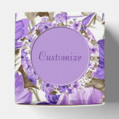 紫と白のかわいらしフローラキューブの優先ボックス フェイバーボックス (上部)