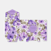 紫と白のかわいらしフローラテントの好意ボックス フェイバーボックス (折り畳みなし)