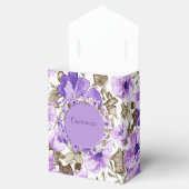 紫と白のかわいらしフローラテントの好意ボックス フェイバーボックス (オープン)