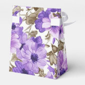 紫と白のかわいらしフローラテントの好意ボックス フェイバーボックス (裏面サイド)