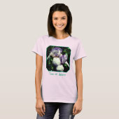 紫と白のひげ付きアヤメの花ペア Tシャツ (正面フル)
