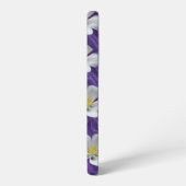 紫と白のオダマキ（植物）花柄 SAMSUNG GALAXYケース (左側面)