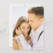 紫と白のオーキッドウォーターカラーフローラ結婚ズ 招待状 (裏面)