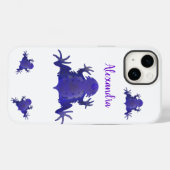 紫と白のカエル Case-Mate iPhoneケース (裏面 (横))
