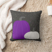 紫と白のカボチャ枕 クッション (ブランケット)