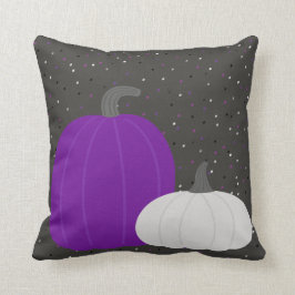 紫と白のカボチャ枕 クッション