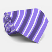 紫と白のキャンディストライプー ネクタイ (ロール)
