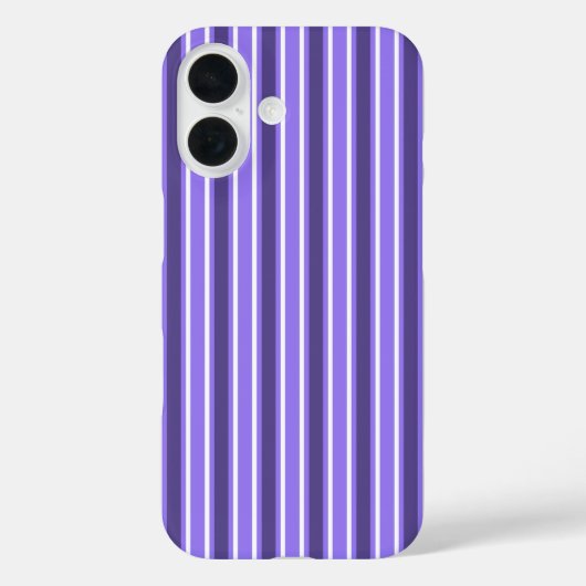 紫と白のキャンディストライプー Case-Mate iPhoneケース (裏面)