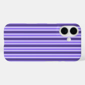 紫と白のキャンディストライプー Case-Mate iPhoneケース (裏面 (横))
