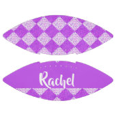 紫と白のキルトパターン アメリカンフットボール (パネル)