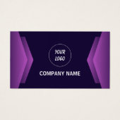 紫と白のギフトモダンカード (正面)