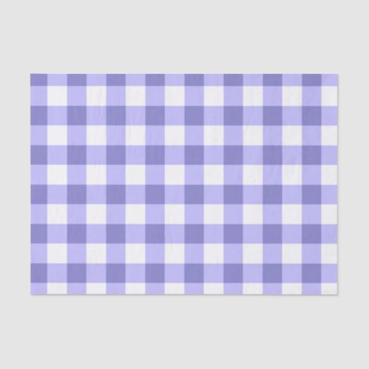 紫と白のギンガムチェックパターン 薄葉紙 (正面)