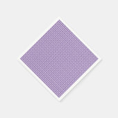 紫と白のギンガム スタンダードカクテルナプキン (角)