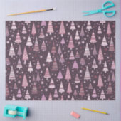 紫と白のクリスマスツリークリスマス 薄葉紙 (クラフト)