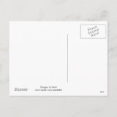 紫と白のクリスマス シーズンポストカード (裏面)