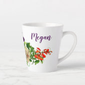 紫と白のクレアミッツフローララテマグカップ カフェラテマグ (右)