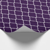 紫と白のクローバー ラッピングペーパー (角)